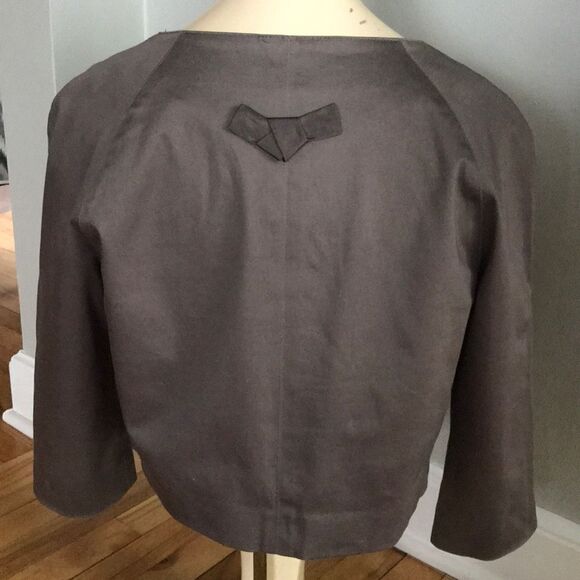 Baraschi deep taupe short jacket/ribbon buttons M - Picture 4 of 8